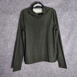 Under Armour Women Sweatshirt L Olive ColdGear Funnel Neck Camo Performance